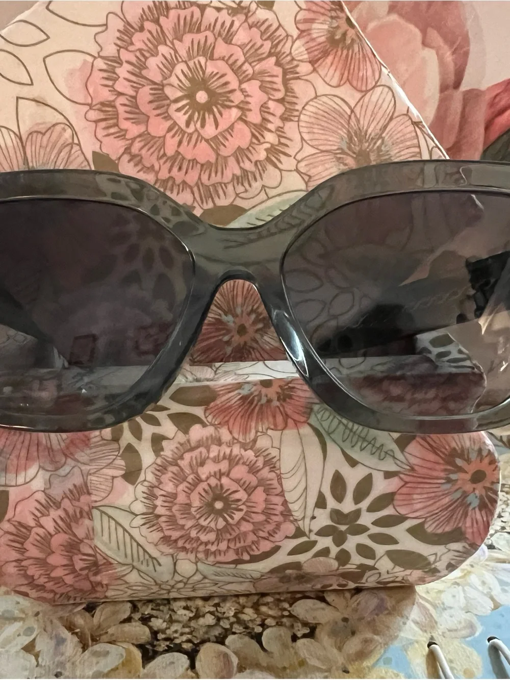 Tory Burch sage green Gloss Logo large cat eye Sunglasses